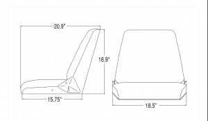 New Universal High Back Steel Pan Seat #RF - Seat Warehouse