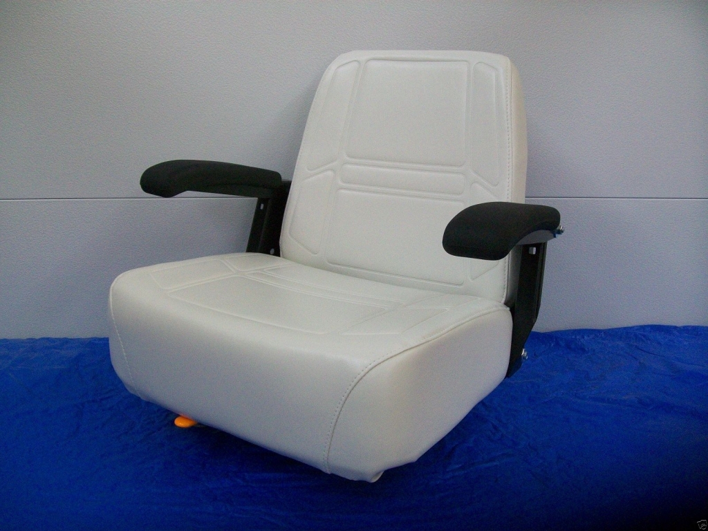 DELUXE WHITE COMFORT RIDE SEAT W/ FLIP-UP ARMRESTS DIXIE CHOPPER ZERO ...