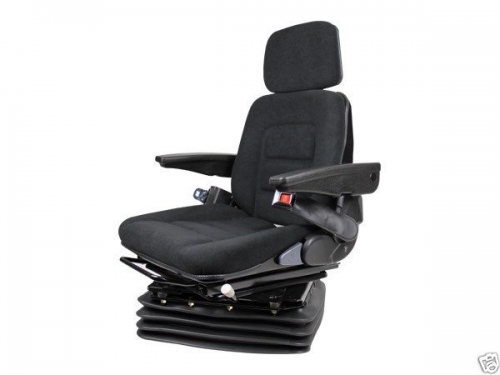 BLACK FABRIC SUSPENSION SWIVEL SEAT FOR EXCAVATOR, FORKLIFT, WHEEL ...